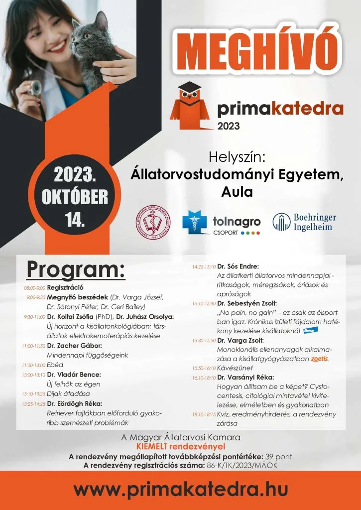 Primakatedra 2023.10.14. társállat
