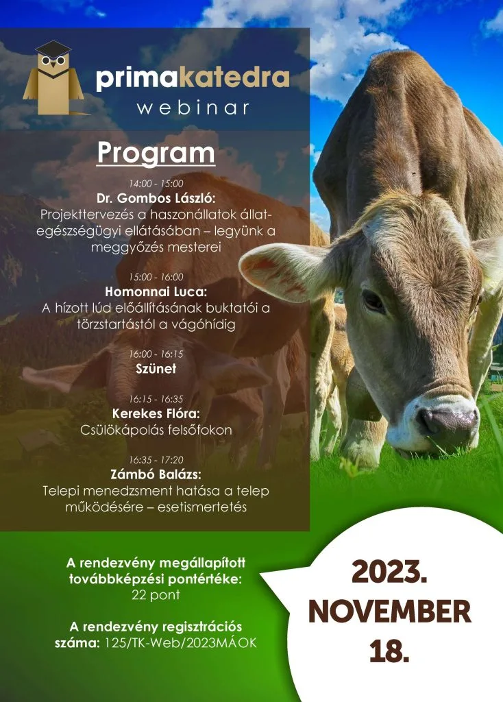 Primakatedra 2023.11.18. haszonállat